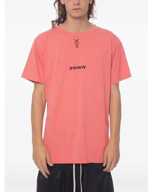 Nicolo' Beretta Graphic-Print T-Shirt - Pink