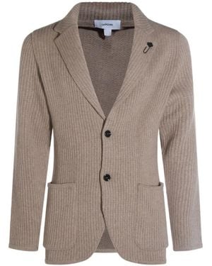 Lardini Ribbed Two-Button Blazer - Brown