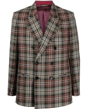 Etro チェック ダブルジャケット - ブラック