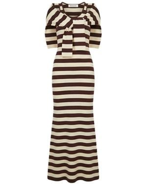 Monse Striped Racerback Dress - White