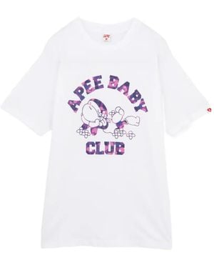 AAPE BY A BATHING AP Apee Baby Club T-Shirt - White