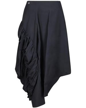 Comme des Garçons Jupe Mi-Longue Asymétrique À Volants - Blue