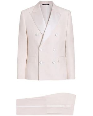 Dolce & Gabbana Double-Breasted Suit - White