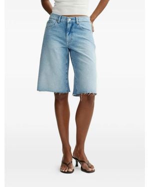 DL1961 Raw-Cut Denim Shorts - Blue
