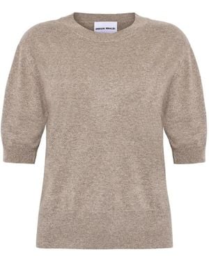 EMERSON RENALDI Short-Sleeve Knitted Sweater - White