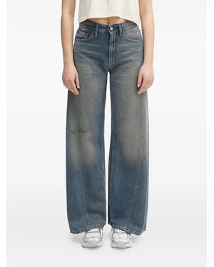 MM6 by Maison Margiela Faded-Wash Wide-Leg Jeans - Blue