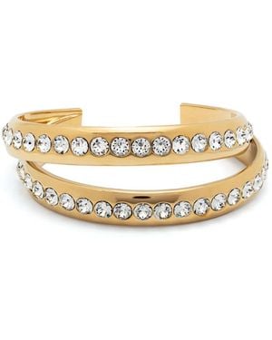 AMINA MUADDI Jahleel Crystal Bangle Bracelet - Metallic