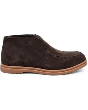 Poche Paris Cipele Suede Slip-On Boots - Brown