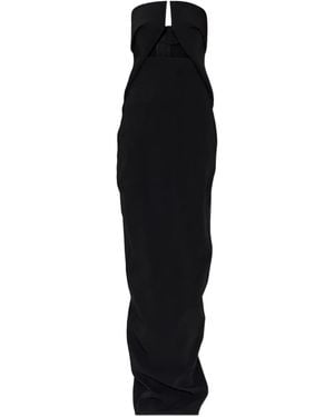 Rick Owens Strapless Cutout Maxi Dress - Black