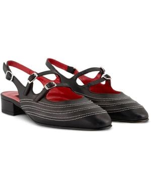 CAREL PARIS Peche Moto Buckled Pumps - Red
