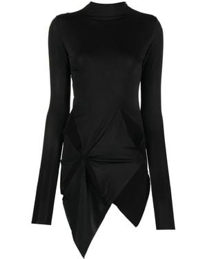 16Arlington Satin Asymmetric Top - Black
