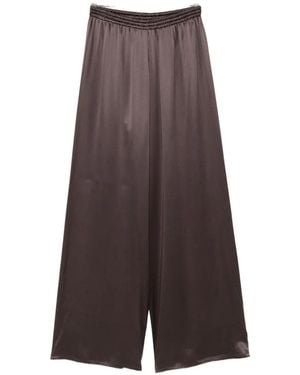 Dusan Satin-Finish Palazzo Pants - Brown