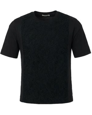 Valentino Garavani Lace-Panel T-Shirt - Black