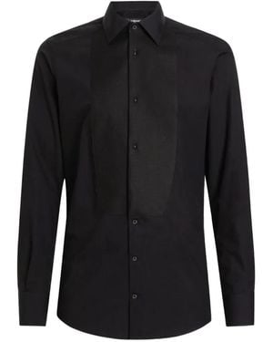 Dolce & Gabbana Fit-Hemd Aus Baumwolle - Schwarz