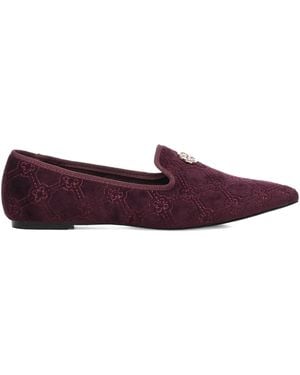 V73 Embellished Loafers - Purple