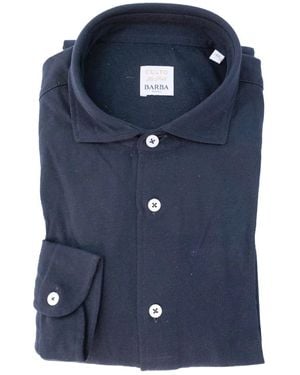 Barba Napoli Cotton Shirt - Blue