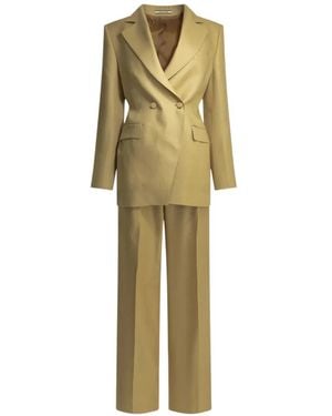 Tagliatore Astra Double-Breasted Peak-Lapel Suit - Metallic