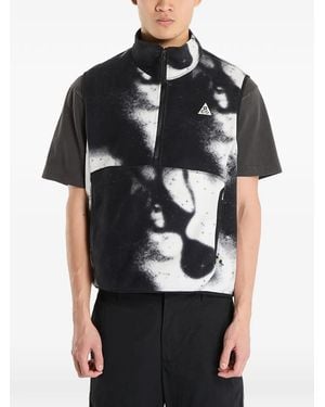 Nike Acg Printed Half-Zip Vest - Black