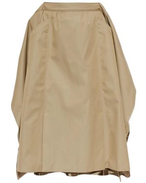 Vetements Cotton Midi Skirt - Natural