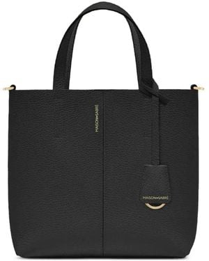 Maison De Sabre Small Grainy Leather Tote Bag - Black