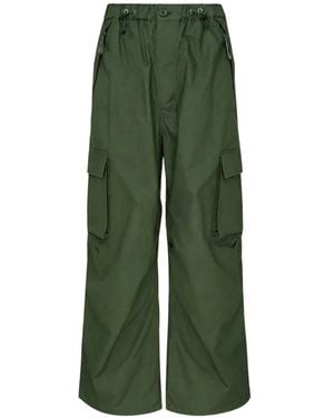 Comme des Garçons Ripstop-Texture Drawstring Cargo Pants - Green
