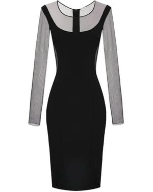 Elisabetta Franchi Midi Evening Dress - Black