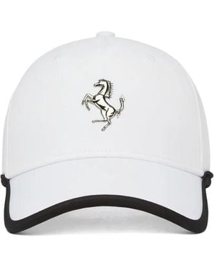 Ferrari Logo-Plaque Baseball Cap - Bianco