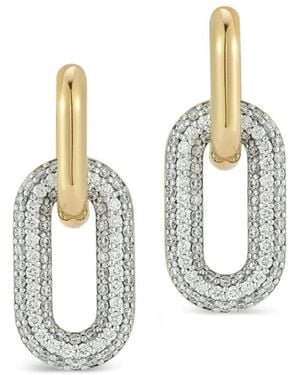 WALTERS FAITH Morrell Diamond Drop Earrings - White