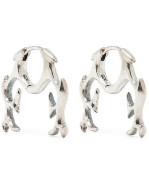 Kusikohc Flame Thorn Earrings - White