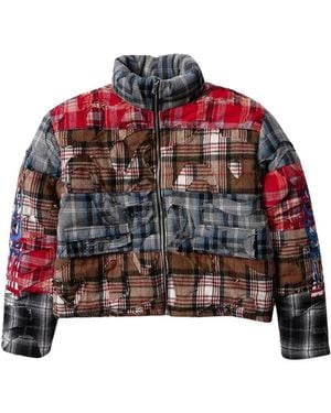 Who Decides War Patchwork-Design Jacket - Red