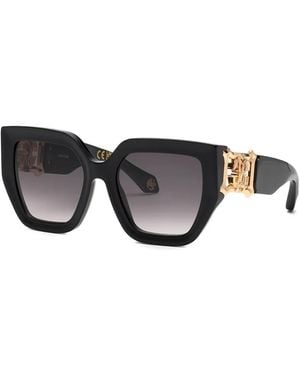 Roberto Cavalli Mirror Snake Collection Sunglasses - Black