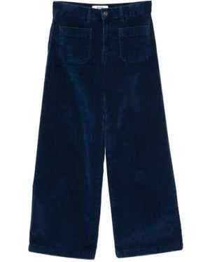 Five Jeans Lucia Corduroy Cropped Palazzo Pants - Blue