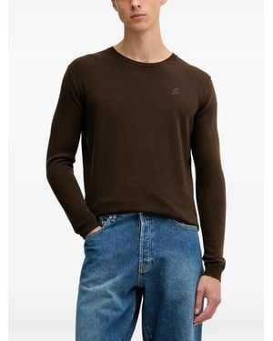 Karl Lagerfeld Logo Crew-Neck Sweater - Black