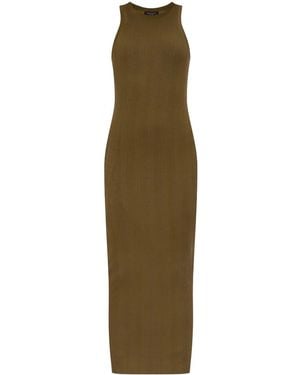 Rag & Bone Round-Neck Ribbed Dress - Green
