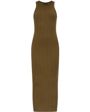 Rag & Bone Geripptes Kleid Mit Rundem Ausschnitt - Grün
