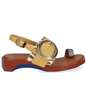 4Ccccees Follin Torus Buckled Leather Sandals - Natural