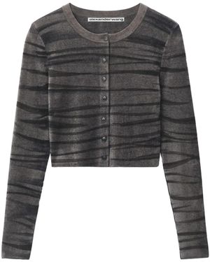 Alexander Wang Cardigan Con Stampa - Grigio