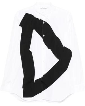 Comme des Garçons Abstract-Print Shirt - Black