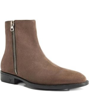 Giuseppe Zanotti Cassian Zip-Detail Suede Boots - Brown