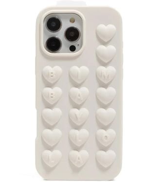 Bimba Y Lola Iphone 16 Pro Max Heart Embossed Case - White
