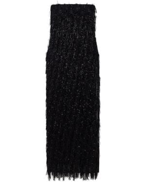 Stella McCartney Vestido sin mangas con borla y purpurina - Negro