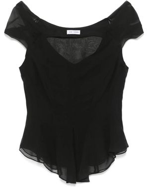 Judy Turner Chiffon Top - Black