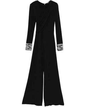 Amen Mono largo con detalle de cuentas - Negro