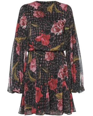 Ted Baker Floral-Print Long-Sleeve Mini Dress - White