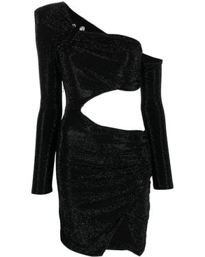 Philipp Plein Rhinestone Cut-Out Dress - Black