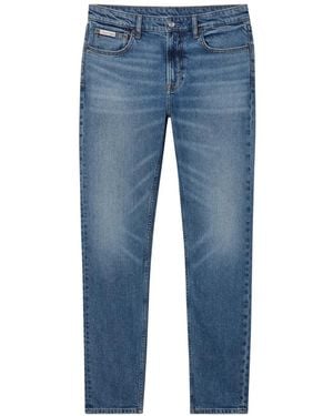 Calvin Klein Whiskered Faded Jeans - Blue