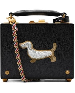 Thom Browne Pebble-Grain Hector Micro Attache Case - Black