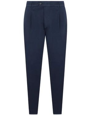 Eleventy Button Pleated Pants - Blue