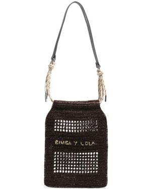 Bimba Y Lola Small Woven Shoulder Bag - White
