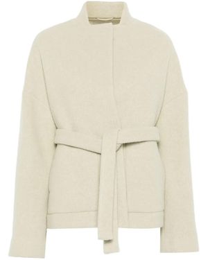Christian Wijnants Tie-Waist Single-Breasted Coat - Natural